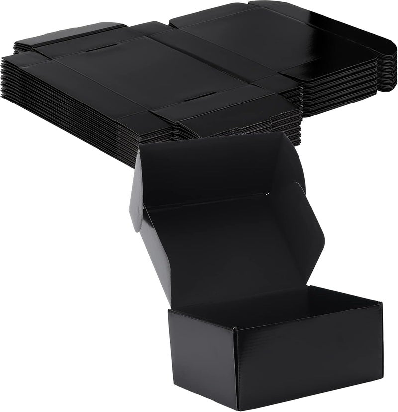 Rempry 9x6x4 Inches Black Shipping Boxes Pack of 20, Small Business Cardboard Mailer Boxes Gift Boxes for Shipping Packaging - Image 1